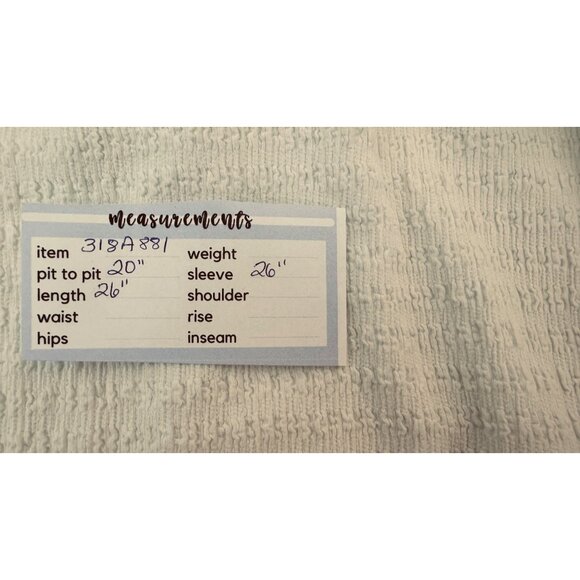 Sanctuary XL Off White Textured Long Sleeve Top Polyester Blend - Picture 3 of 10